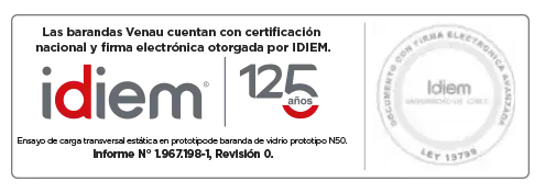 Certificación IDIEM aplicada al sistema de barandas Venau de Haustek