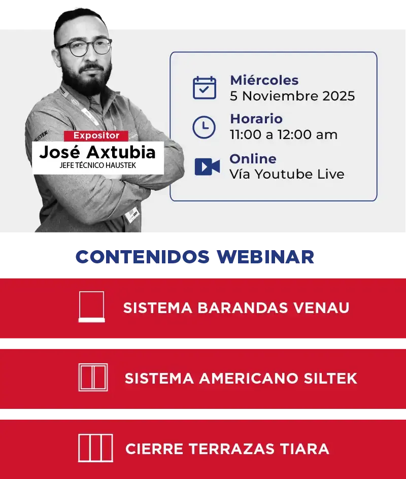información y contenidos del webinar Haustek para desktop y tablets